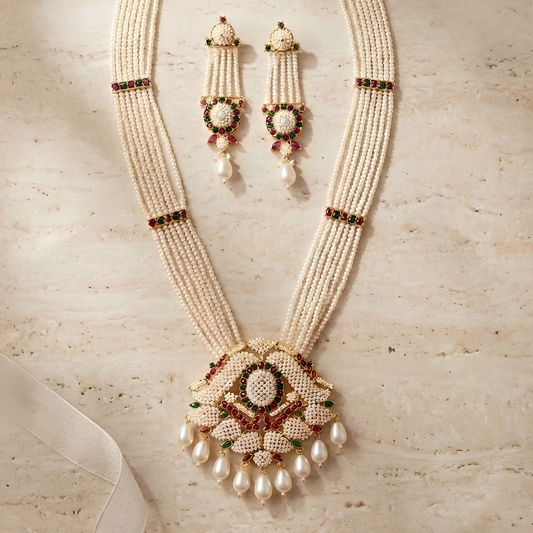 Multi-Layer Pearl Rani Haar Necklace