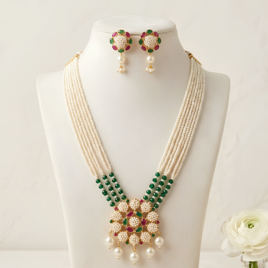 Moti Rani Haar Necklace With Earrings