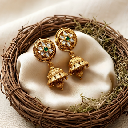 Rajasthani Aad Necklace Set with Jhumka