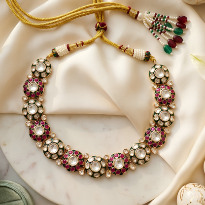 Meenakari Necklace Set with Earrings