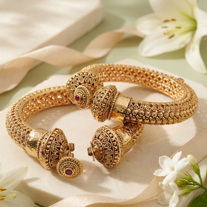 Antique Traditional Openable Kada Bangles
