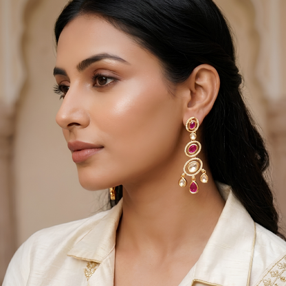Moissanite Diamond Drop Earrings