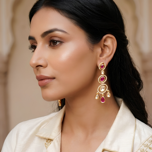 Moissanite Diamond Drop Earrings