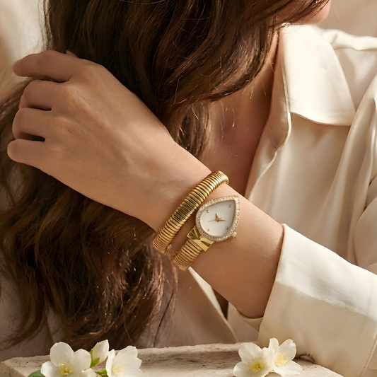 Spiral Wrap Bracelet Watch for Women