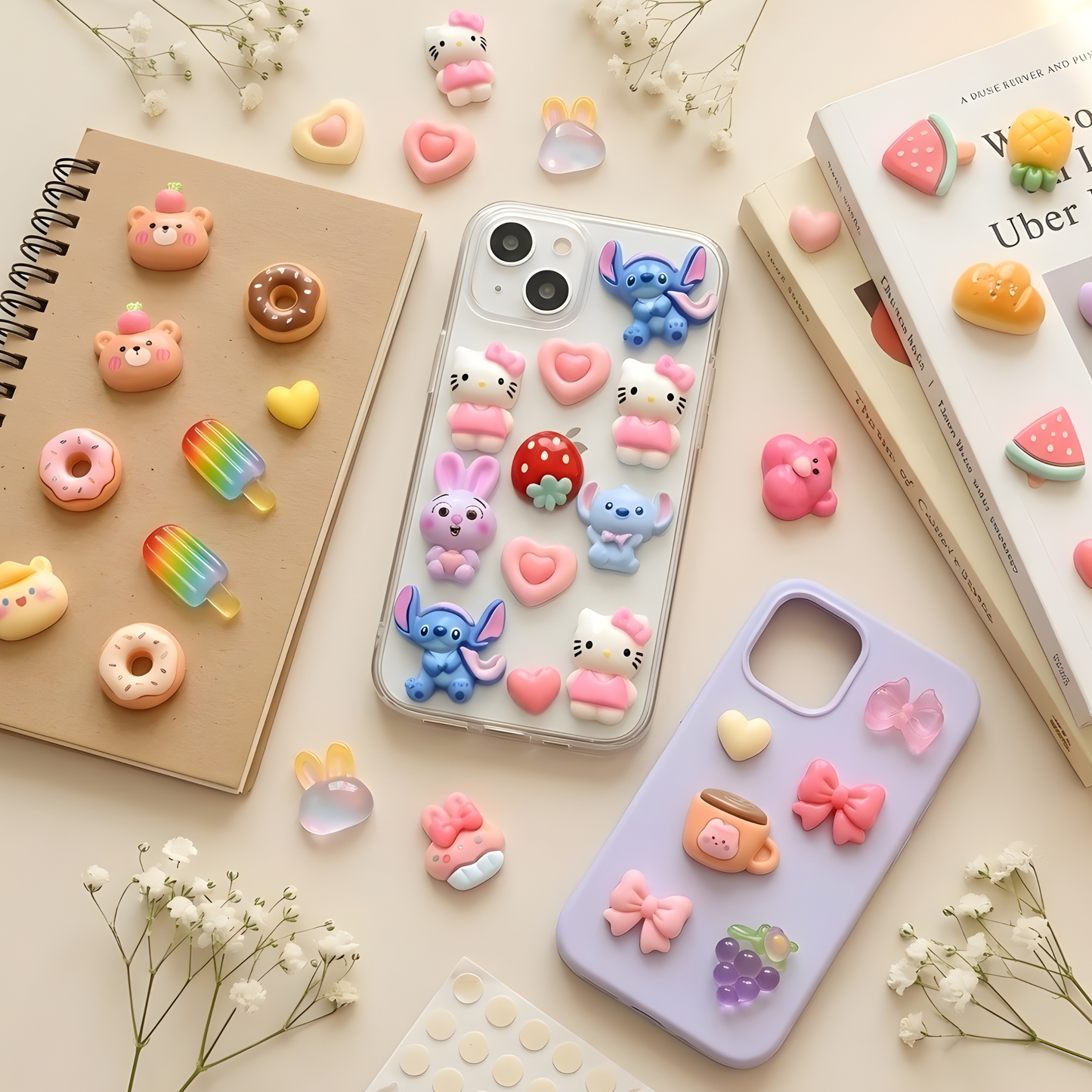 Kawaii Charms Mix – Cute Bear, Bunny, Fruit & Cartoon Charms