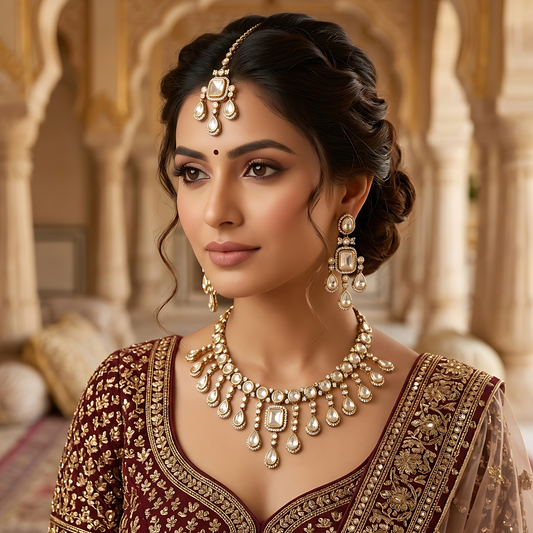 Polki Bridal Necklace Set