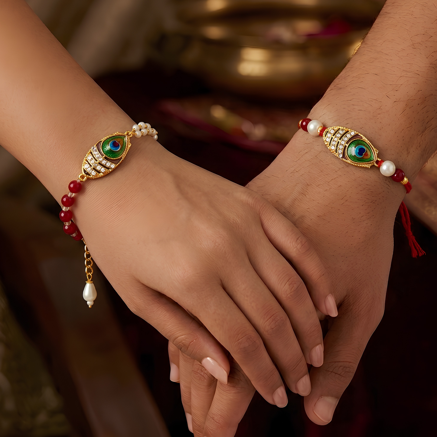 Morpankh Design Rakhi Combo Set