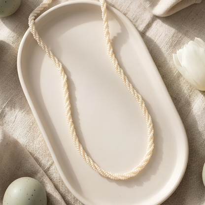 Twisted Seed Bead Necklace for Women