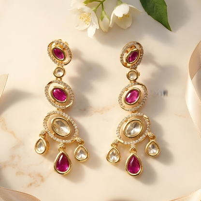 Moissanite Diamond Drop Earrings