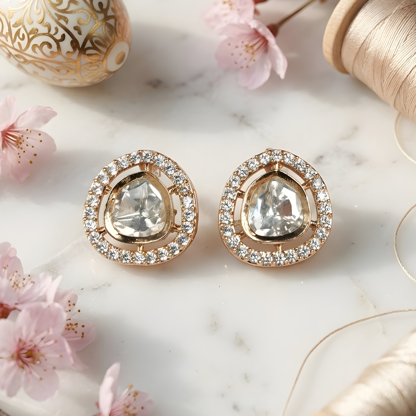 Minimalist Moissanite Diamond Stud Earrings