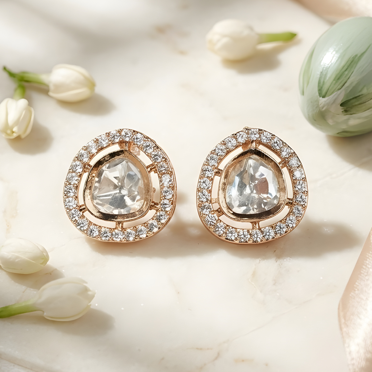 Minimalist Moissanite Diamond Stud Earrings