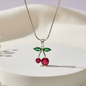Stainless Steel Cherry Necklace