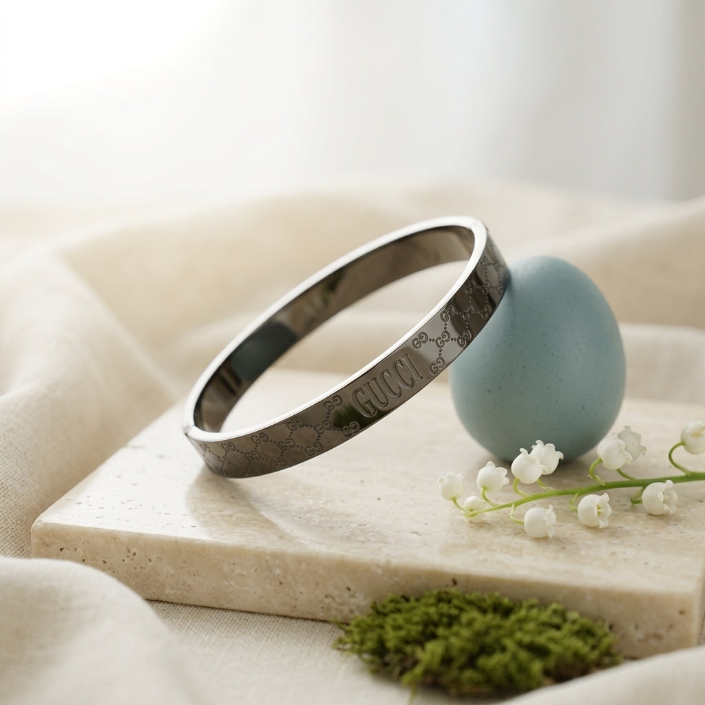 GUCCI Engraved Matte Bracelet