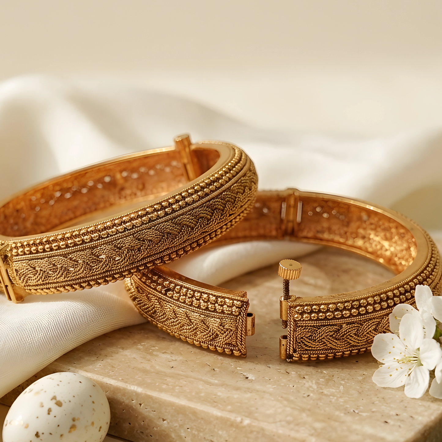Traditional Filigree Bangle Set of 2