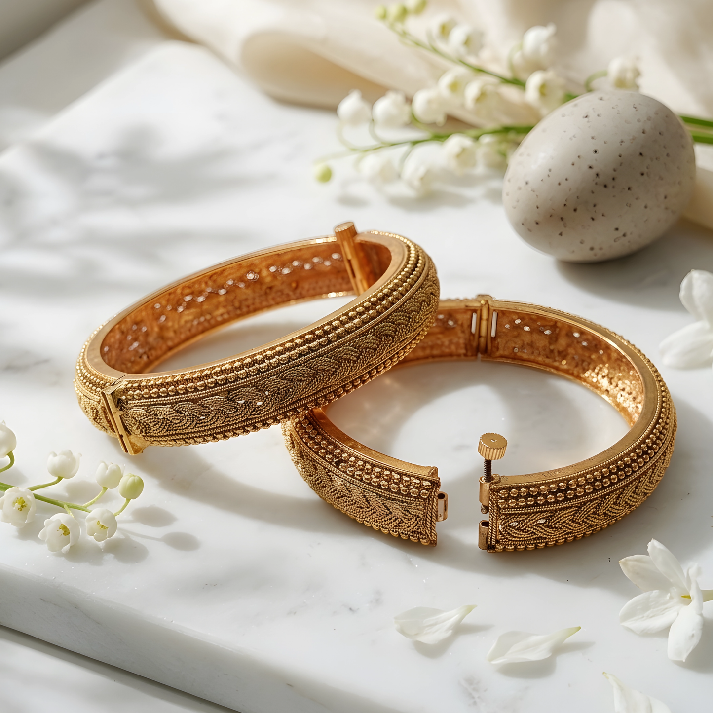 Traditional Filigree Bangle Set of 2