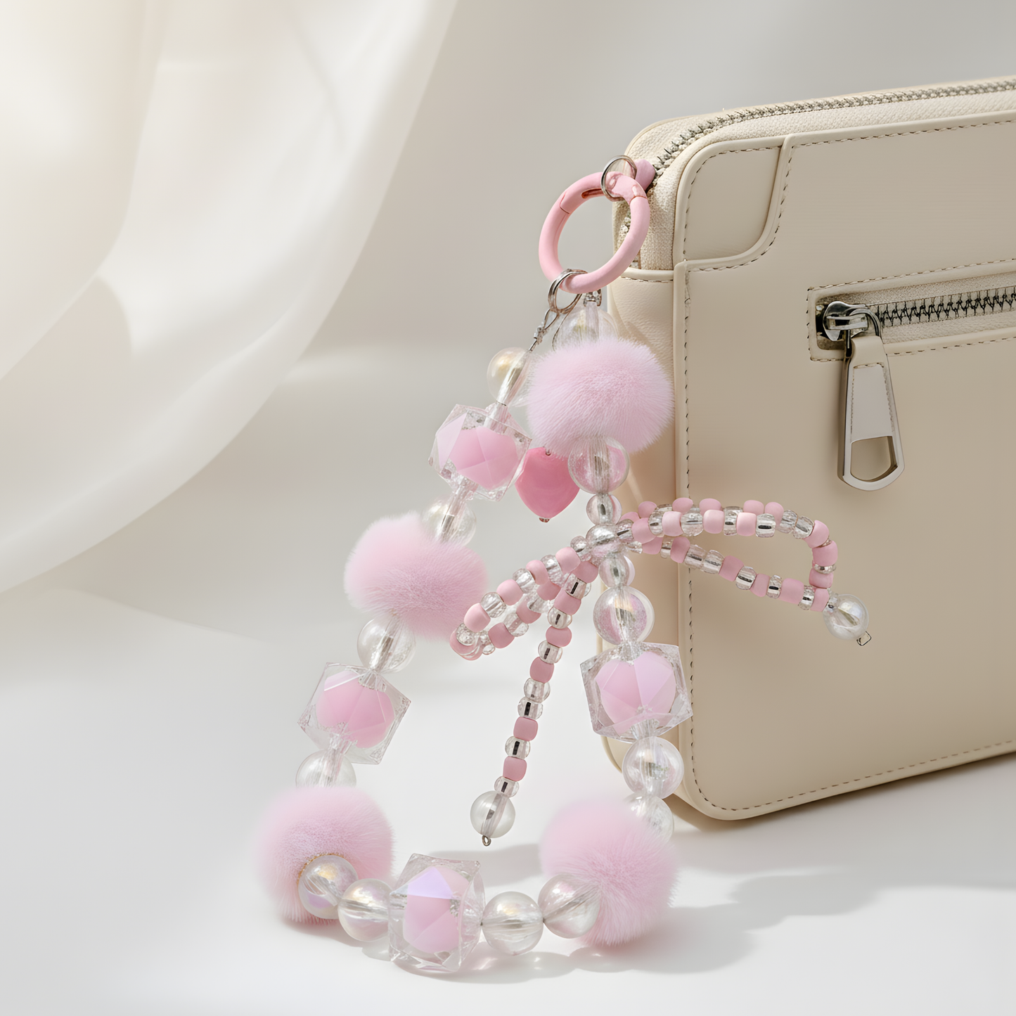Pastel Pink Coquette Charm For Bags & Phones