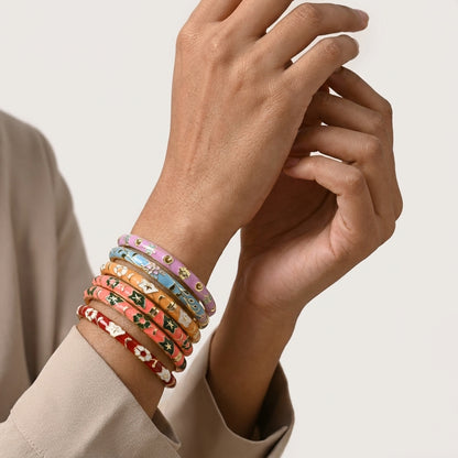 Colorful Enamel Bangles For Women