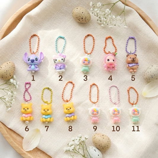 Cute Trendy Charms Mix – Cute Bear, Cat, & Cartoon Charms