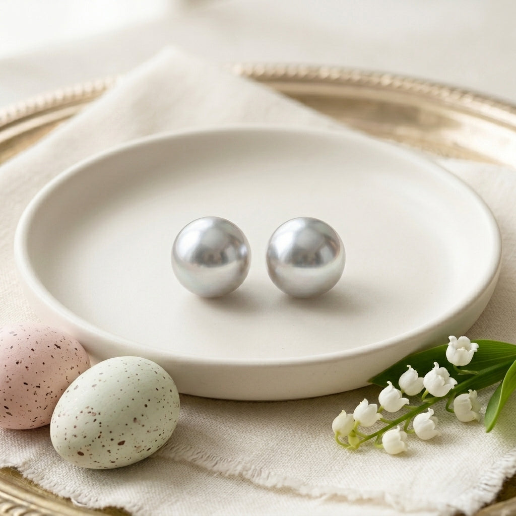 Classical Pearl Stud Earrings