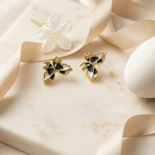 Enamel Butterfly Stud Earrings