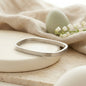 Minimalist Silver Square Bangle