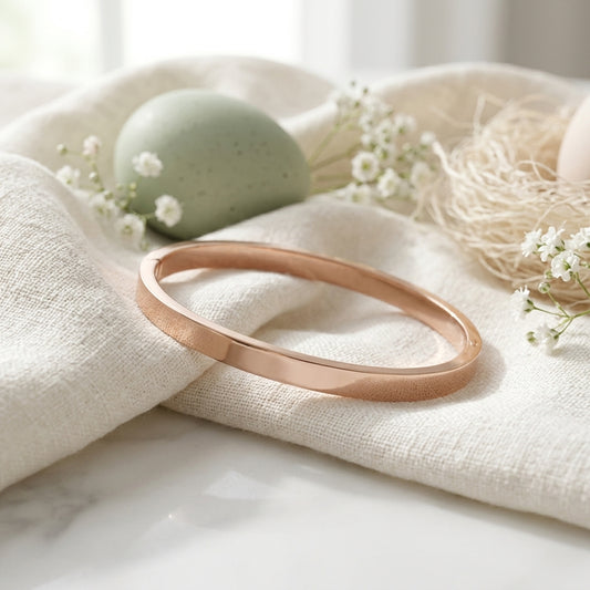 Minimalist Rose Gold Bangle