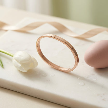 Minimalist Rose Gold Bangle