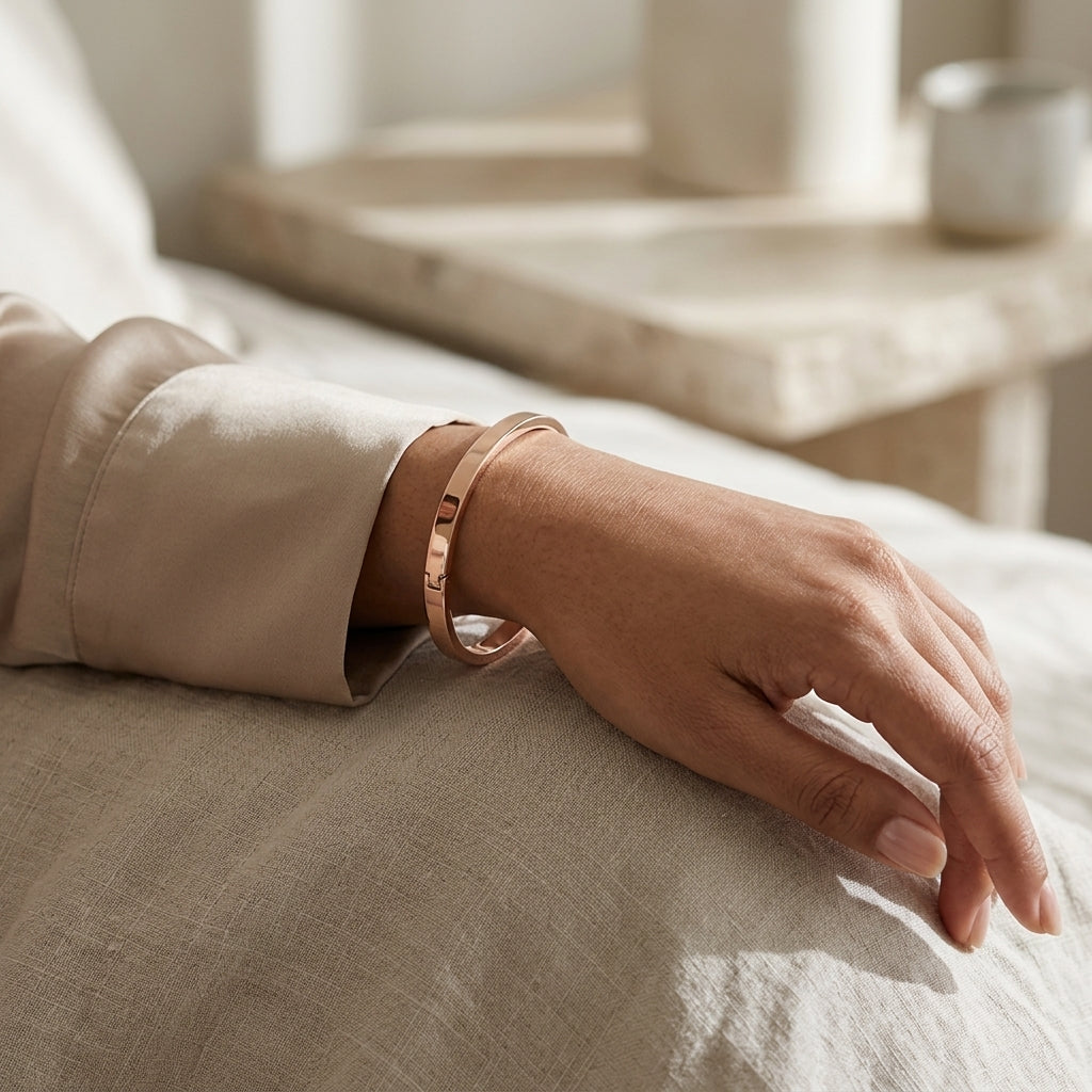 Minimalist Rose Gold Bangle
