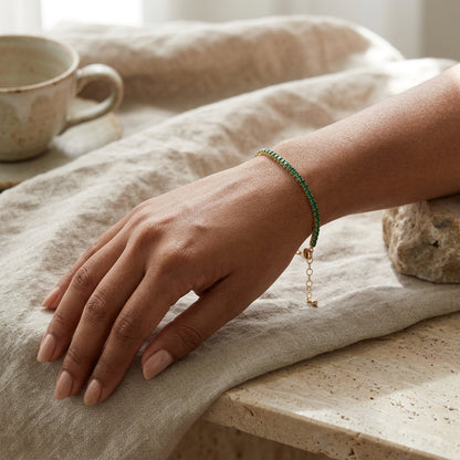Emerald Green Tennis Bracelet