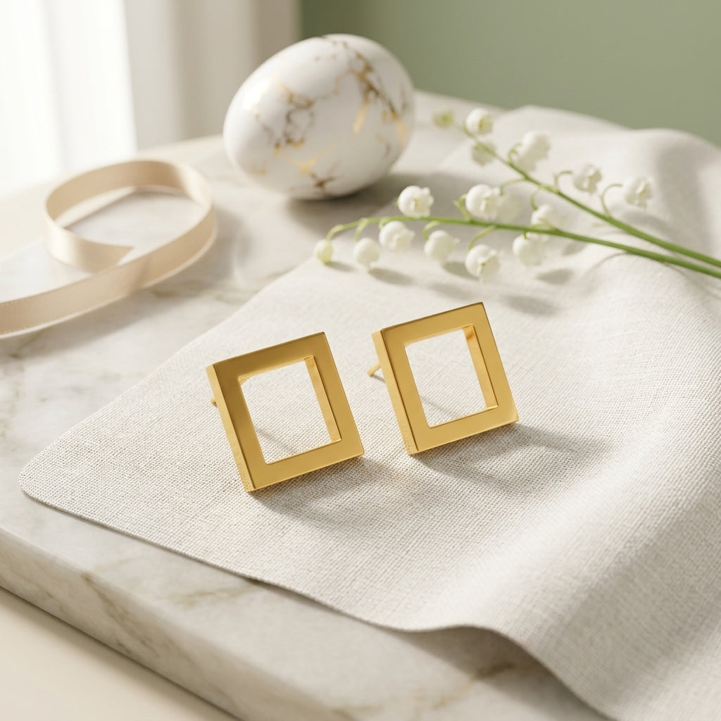 Minimalist Shape Stud Earrings