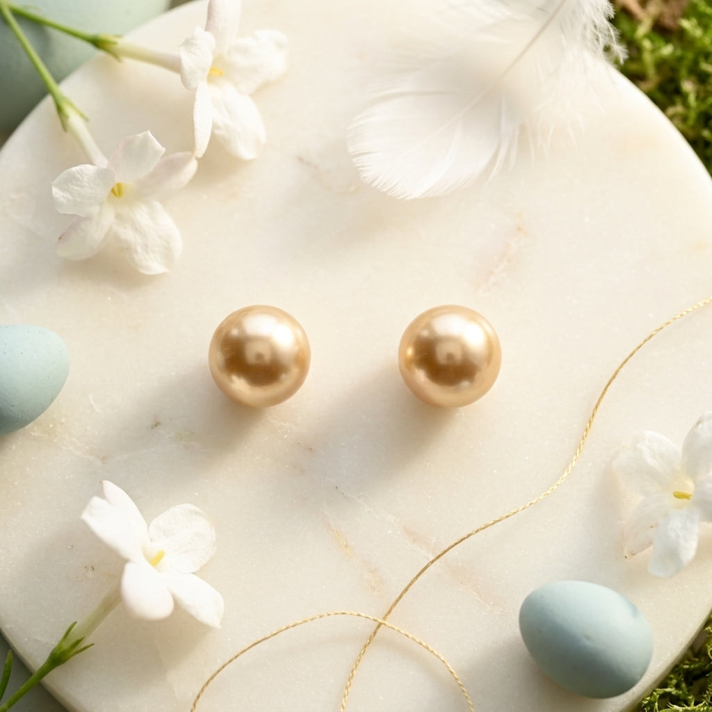 Classical Pearl Stud Earrings