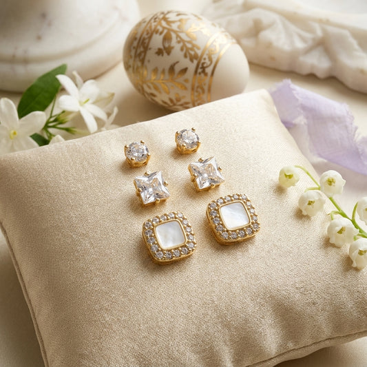 Luxe Elegance Earrings Set Of Three