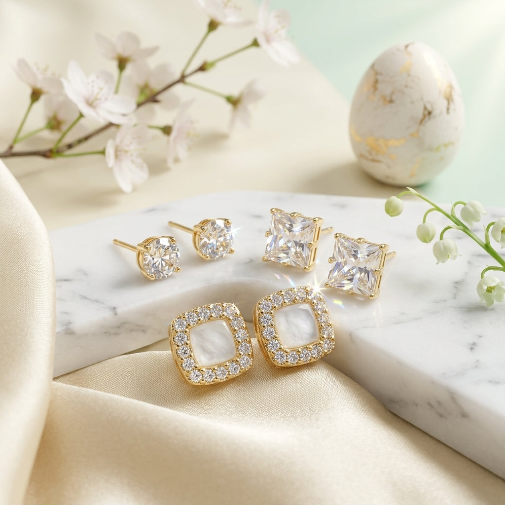 Luxe Elegance Earrings Set Of Three