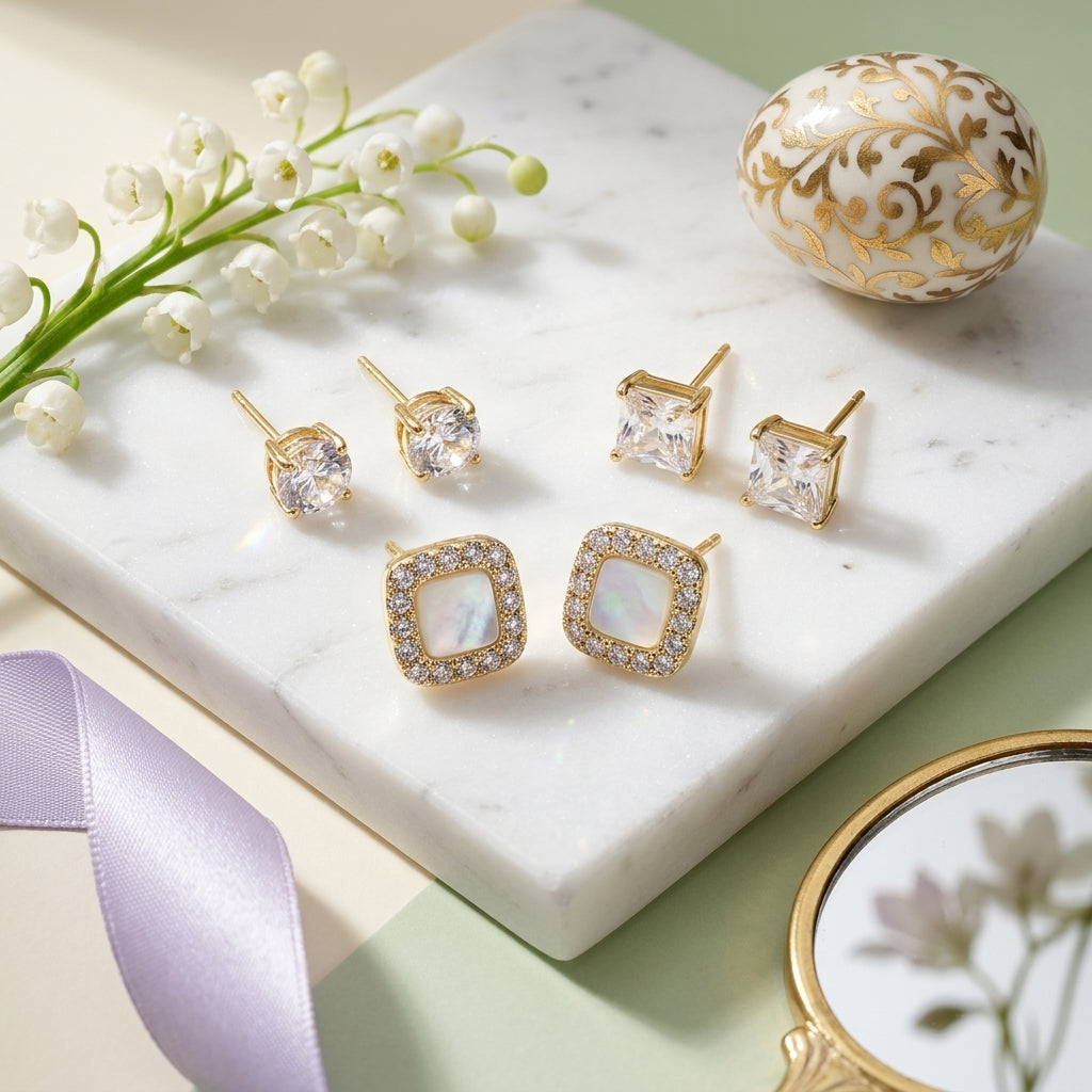 Luxe Elegance Earrings Set Of Three