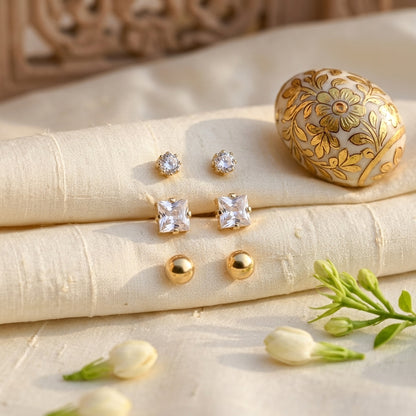 Timeless Essentials Earrings Set – 3 Pair