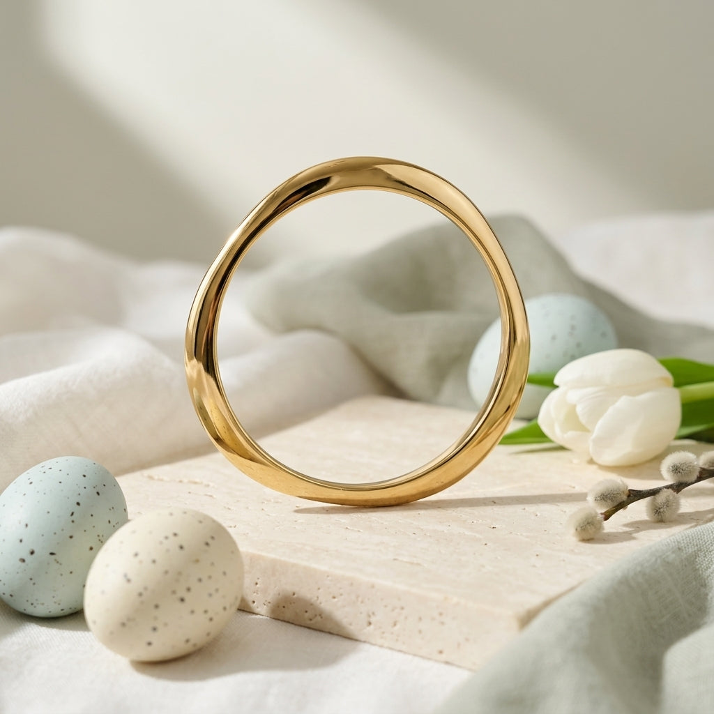 Classic Gold Minimalist Bangle Bracelet
