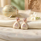 Heart Shape Pearl & Crystal Drop Earrings