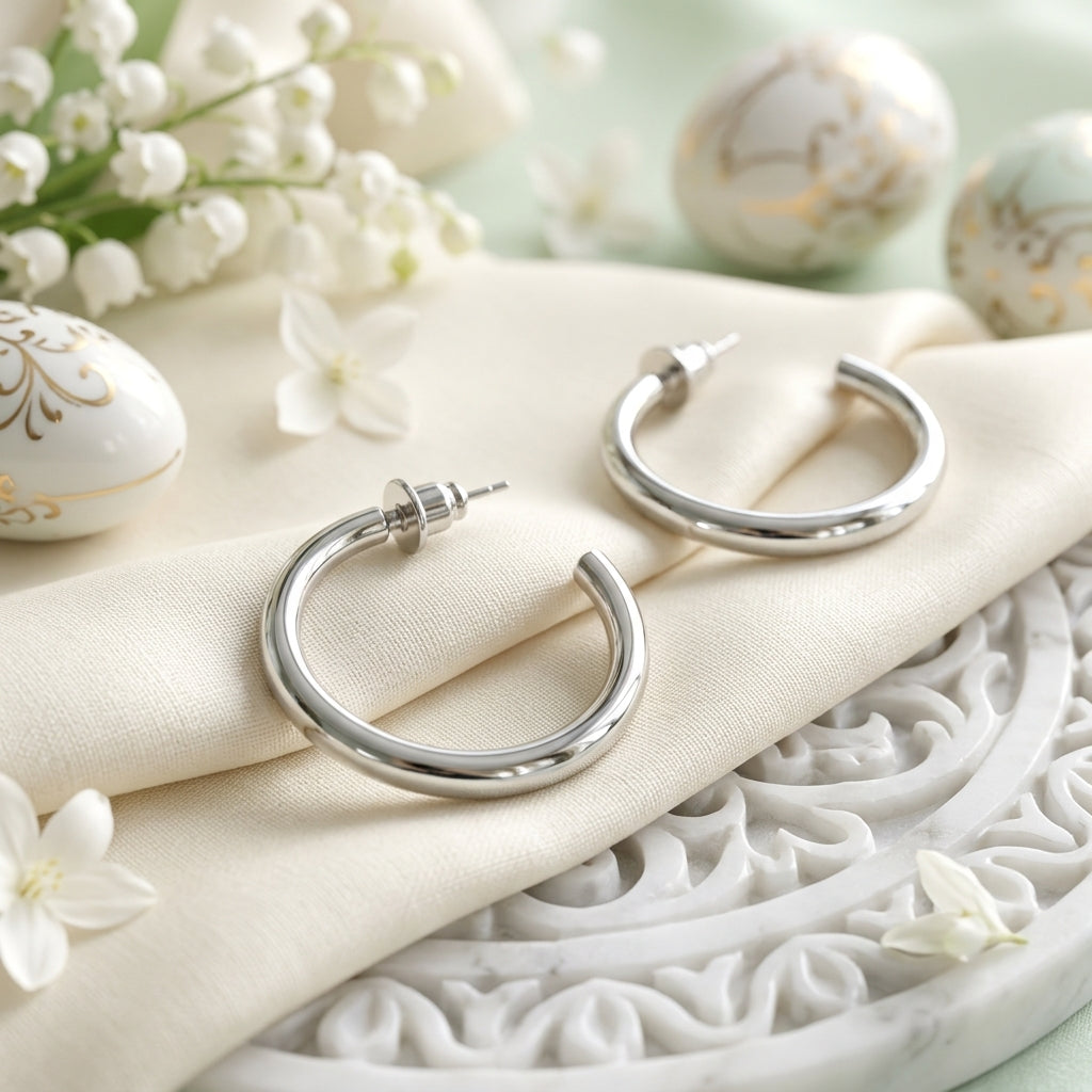 Classic Open Hoop Earrings