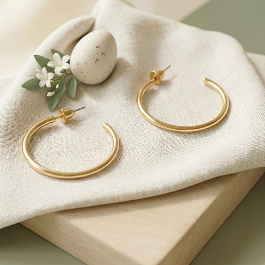 Classic Open Hoop Earrings