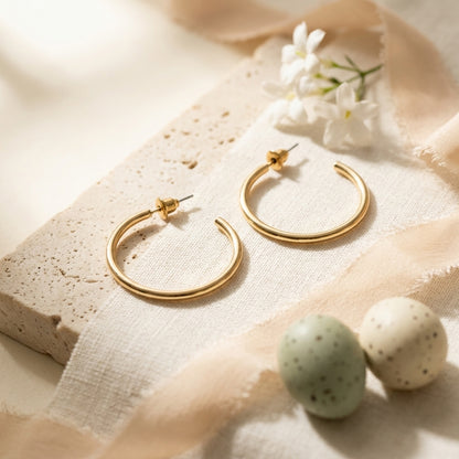 Classic Open Hoop Earrings