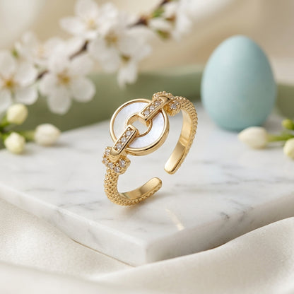 Celestial Pearl Link Ring