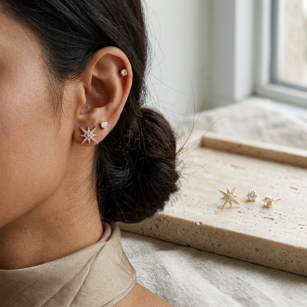 Celestial Spark Earrings Set
