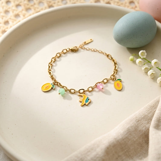 Tropical Mango & Fish Charm Bracelets