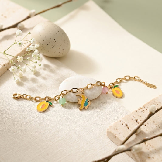 Tropical Mango & Fish Charm Bracelets