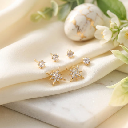 Celestial Spark Earrings Set