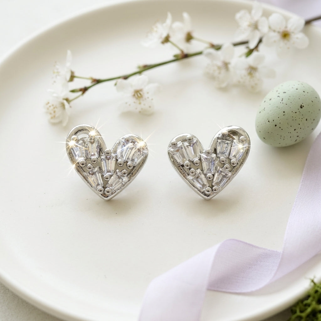 Heart Shape Stud Earrings