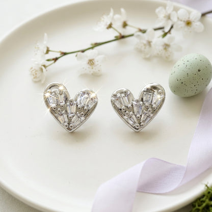 Heart Shape Stud Earrings