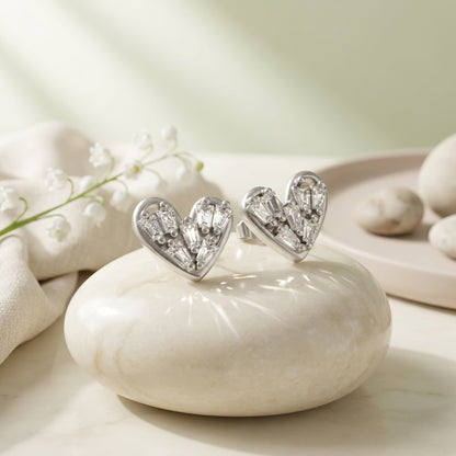 Heart Shape Stud Earrings