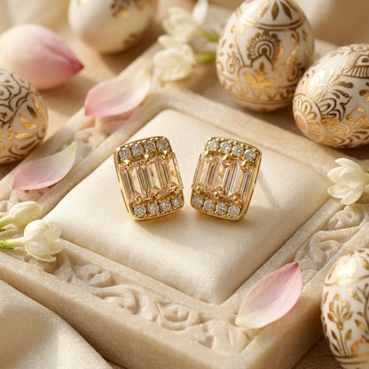 Radiance Baguette Crystal Stud Earrings