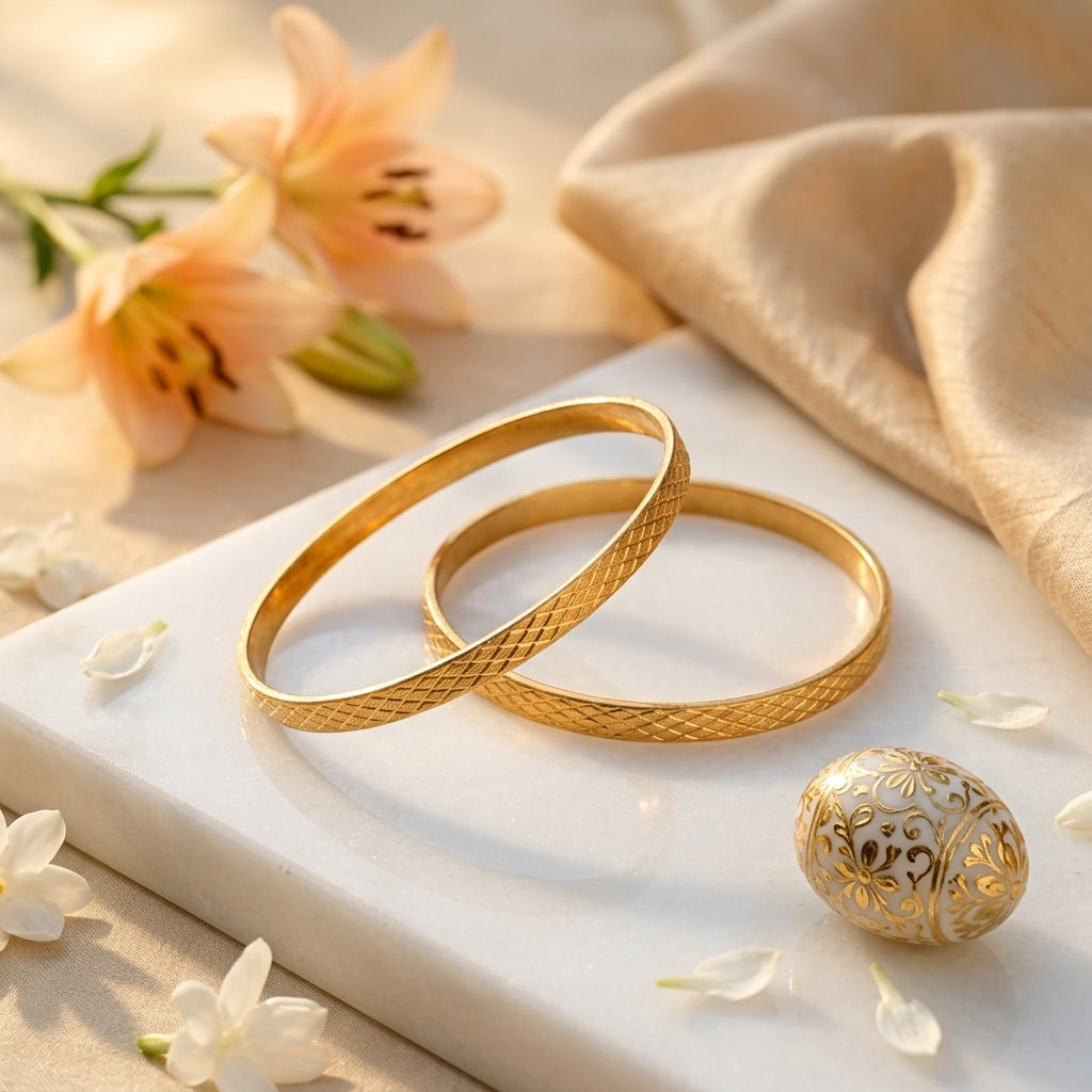 Timeless Gold Weave Bangle Set